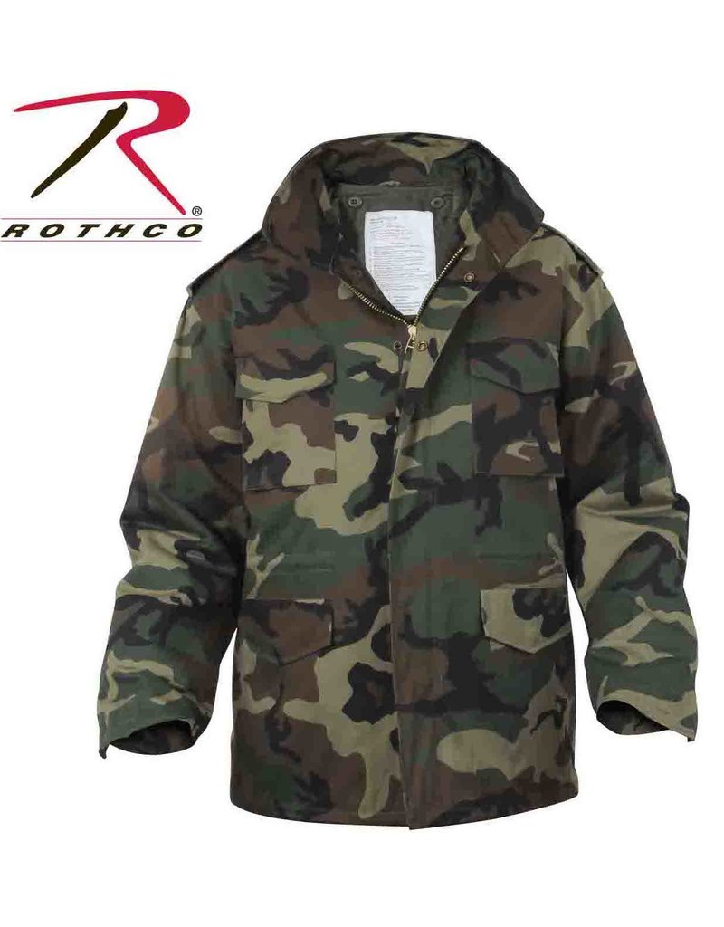 Rothco Lined Woodland M-65 Camo Coat - Army Supply Store Military