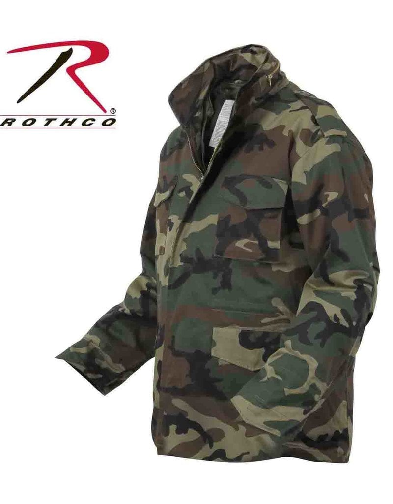 Rothco Lined Woodland M-65 Camo Coat - Army Supply Store Military