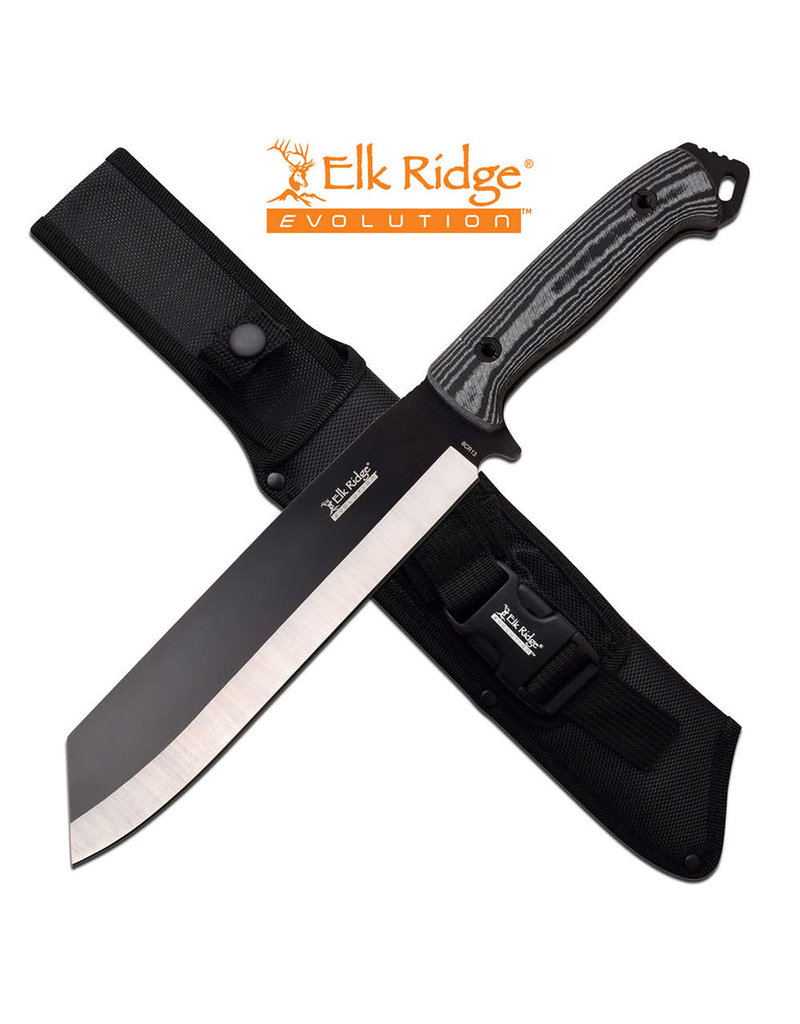 ELK RIDGE Couteau Lame Fixe Machette Evolution Elk Ridge