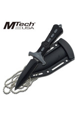 M-TECH Couteau Tactical Fixe Chaine Pour Cou M-Tech