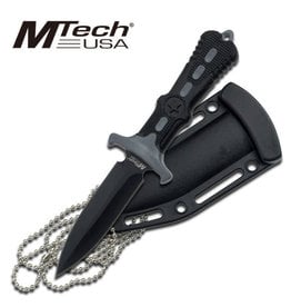 M-TECH Couteau Tactical Fixe Chaine Pour Cou M-Tech