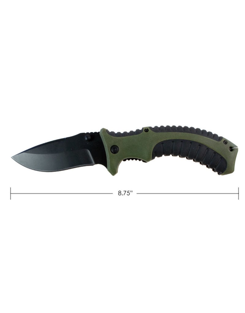 OLYMPIA Olympia Rubber 5 "Fast Folding Knife Green