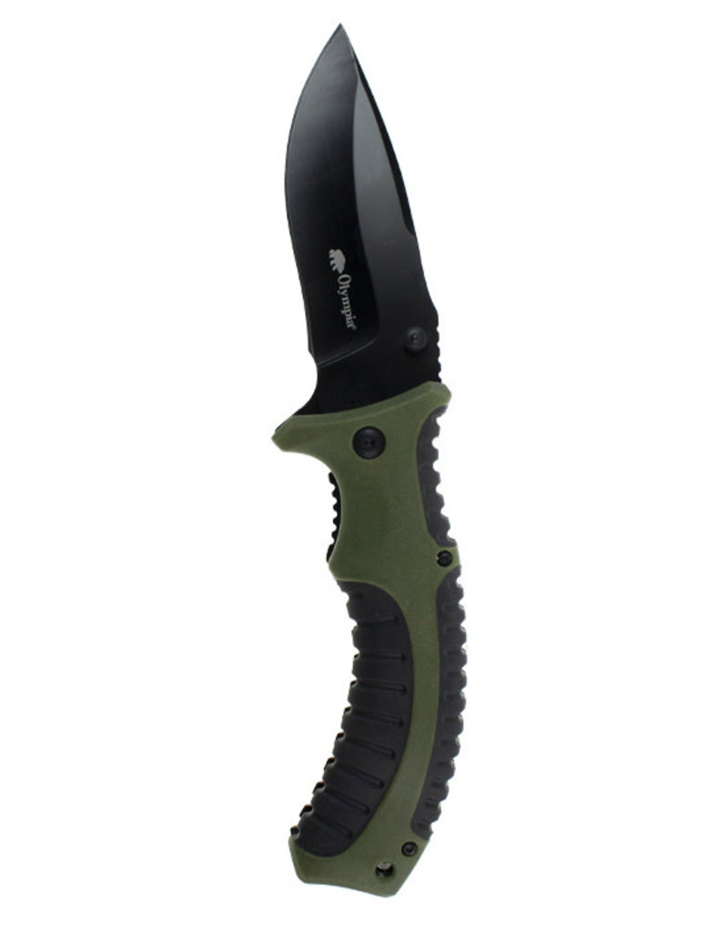 OLYMPIA Olympia Rubber 5 "Fast Folding Knife Green