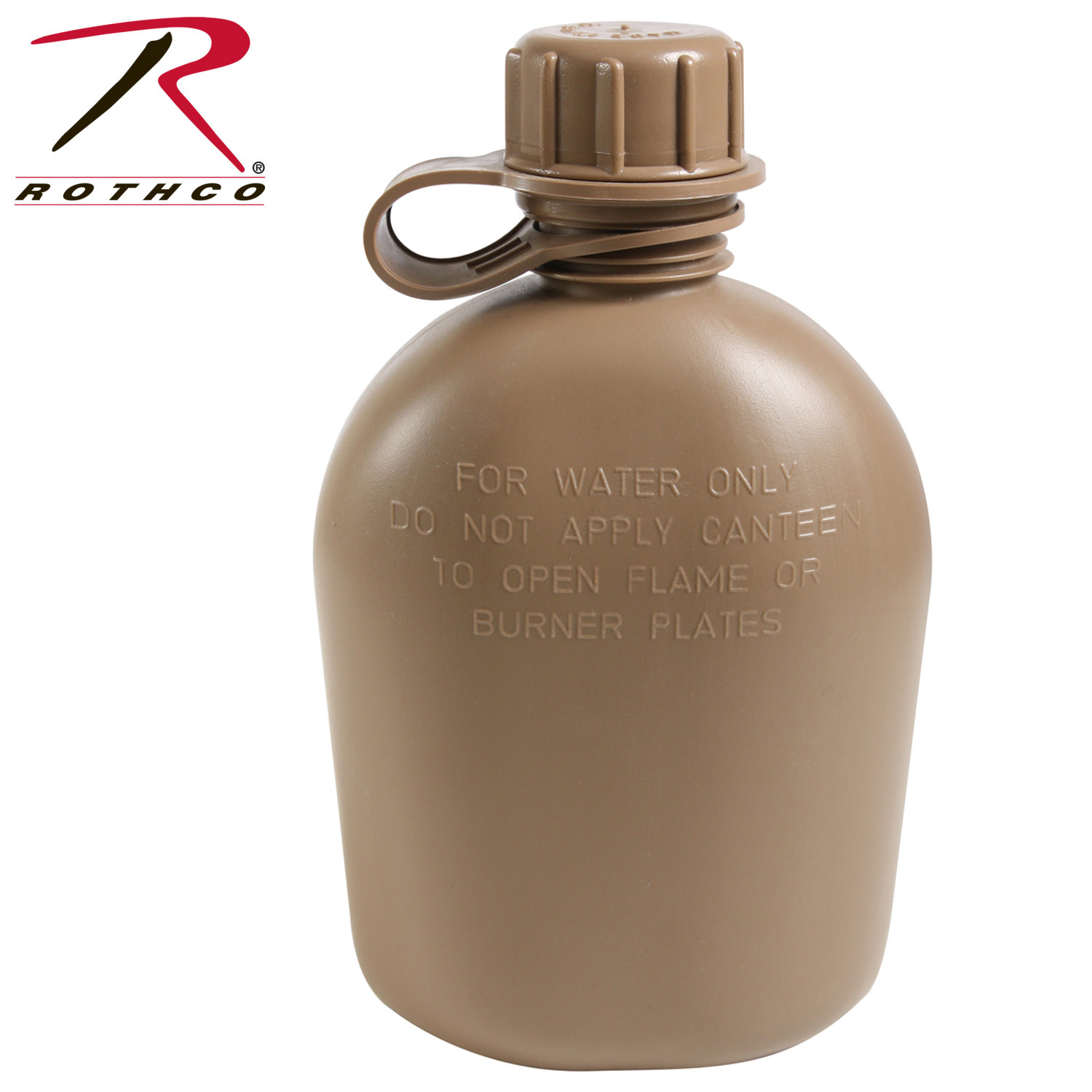 Canteen 1/4 Military Polyethylene Coyote Rothco - Army Supply