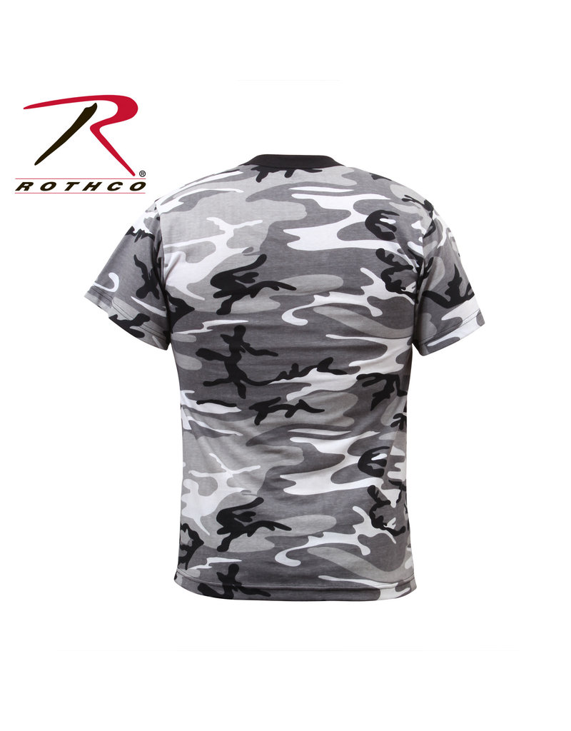 ROTHCO Chandail T-Shirt Camo Noir Gris Blanc Urbain Rothco