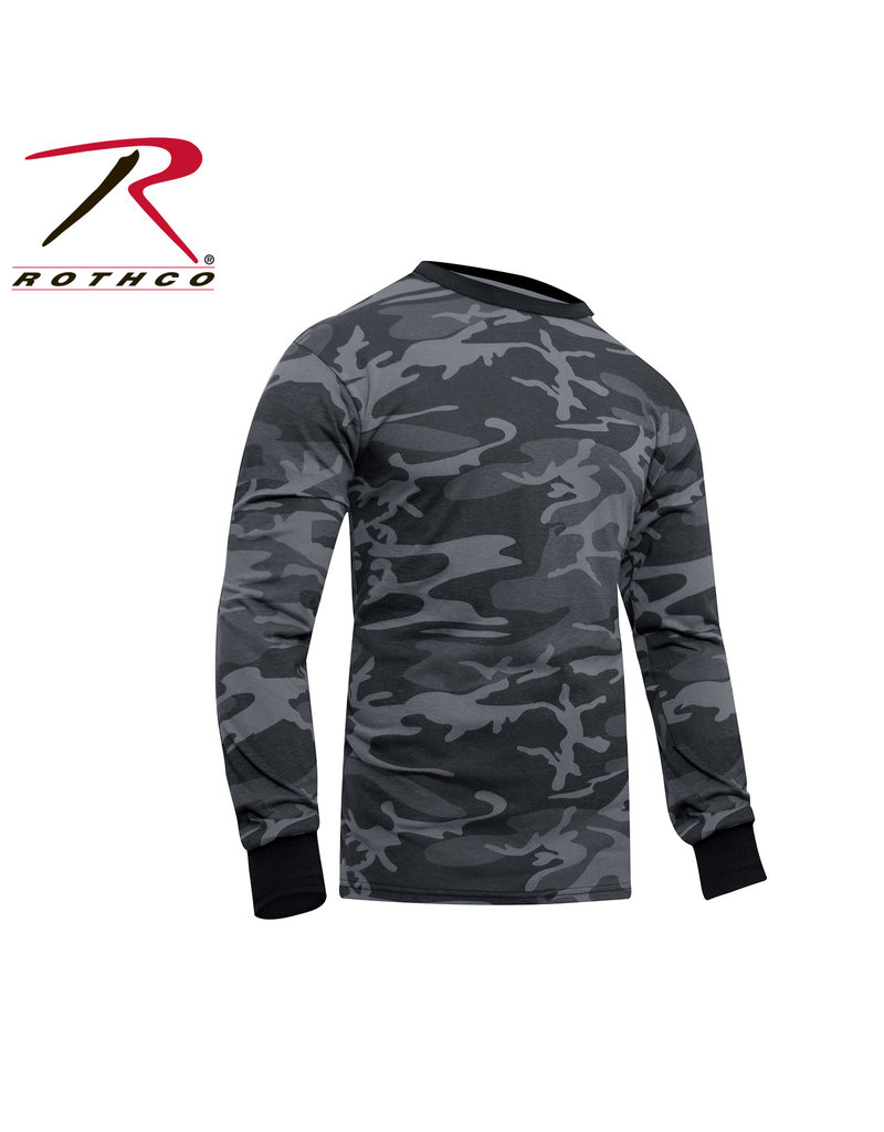 ROTHCO Chandail Manche Longue Camouflage Noir