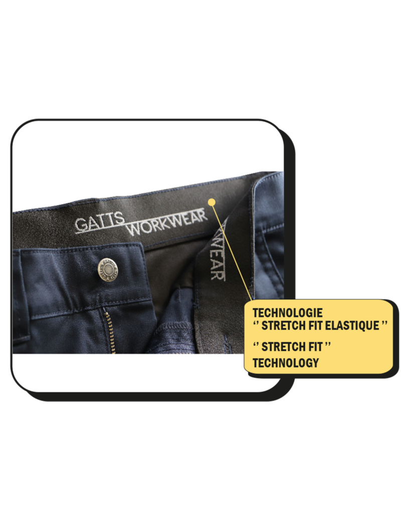 GATTS Woman Working Gatts Pants Navy MRB-773EX