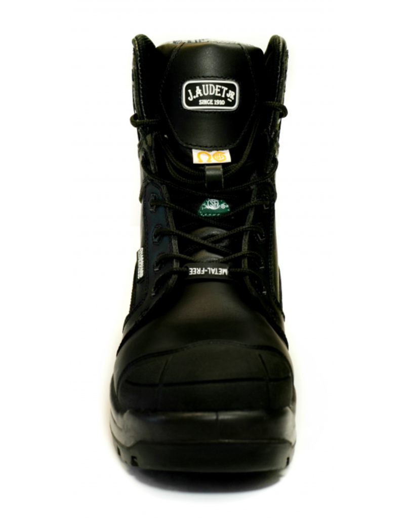 J.AUDET.JR J. Audet Black TRS Waterproof Work Boot