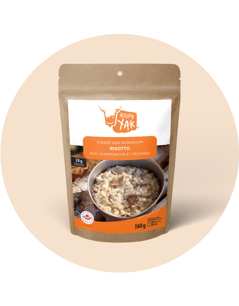 HAPPY YAK Freeze-Dried Meal Ration Risotto Mushroom Cheese Happy Yak