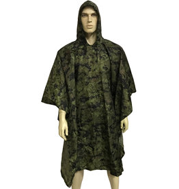 MILCOT MILITARY Military Style Camouflage Poncho Digi-Green MILCOT