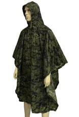 MILCOT MILITARY Military Style Camouflage Poncho Digi-Green MILCOT
