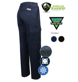 GATTS Pantalon D'hiver Cargo Doublé Extensible Polar de travail Gatts