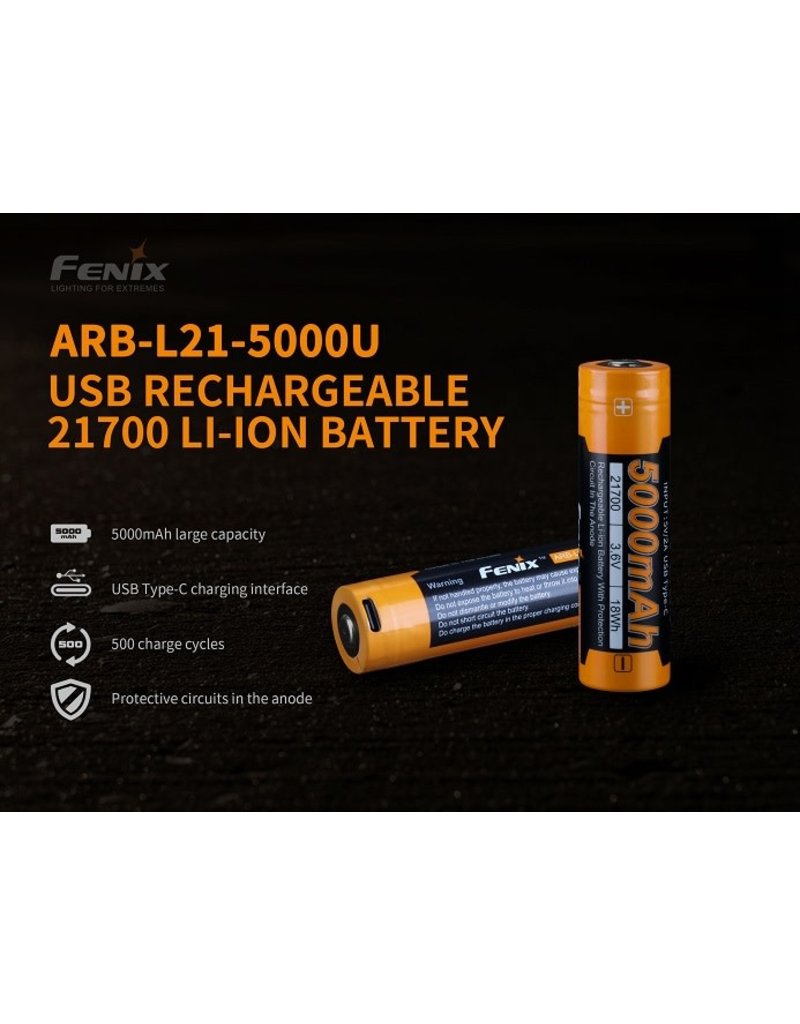 FENIX Batterie Rechargeable 21700 ARB-L21 5000U Fenix