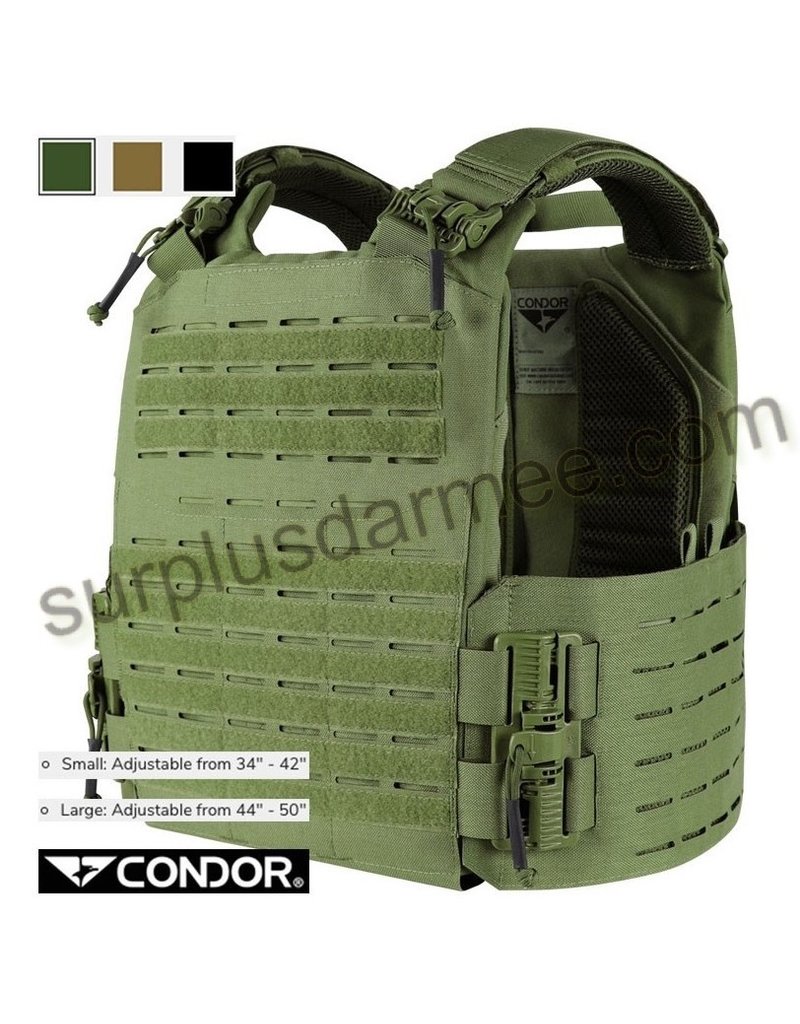 Condor 201042 Tactical Modular Lightweight MOLLE PALS Sentry Plate Carrier  Vest | eBay