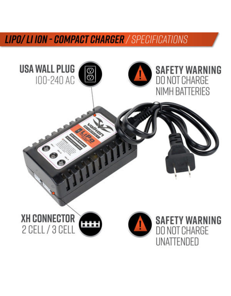 C3 Chargeur AC 100-240V, Lipo 2-3S 25W Stockage Lipo LiHV jusqu'à 2,2A de  courant de charge
