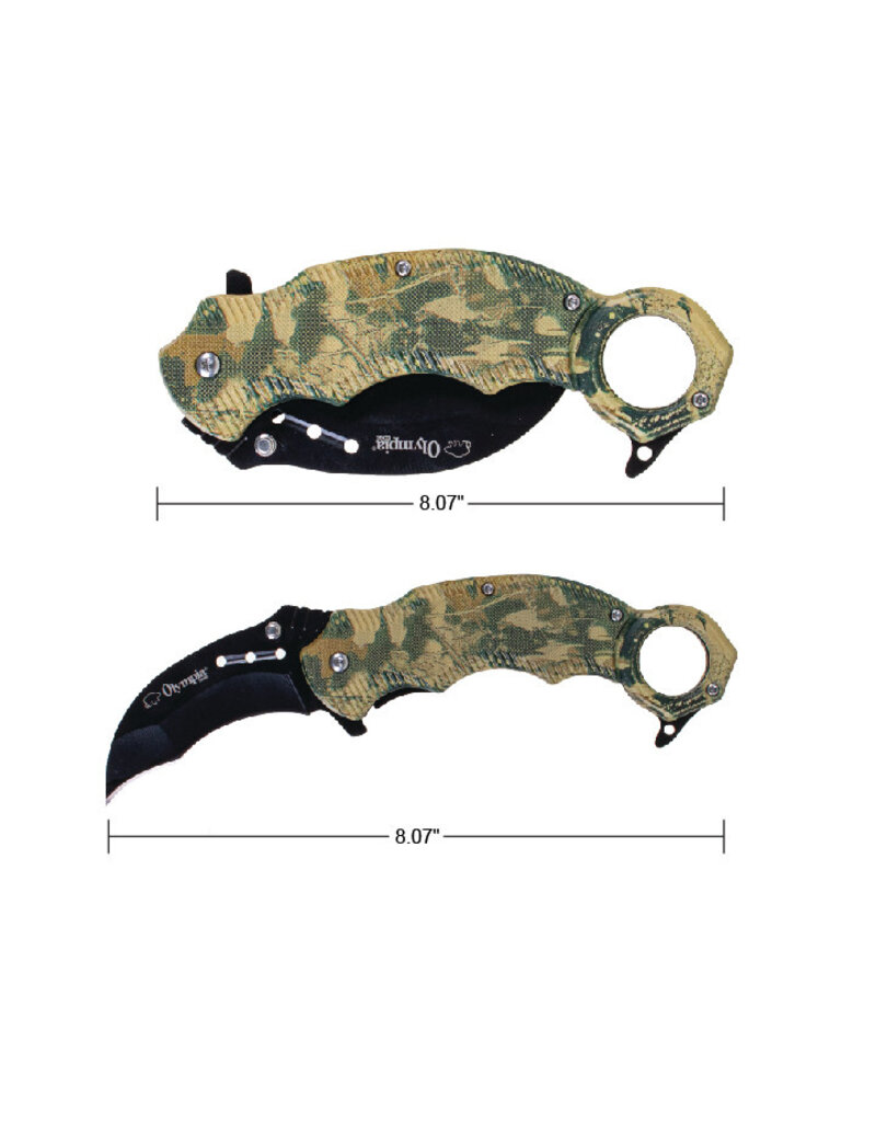Raptor Camo Olympia Folding Knife - Army Supply Store Military