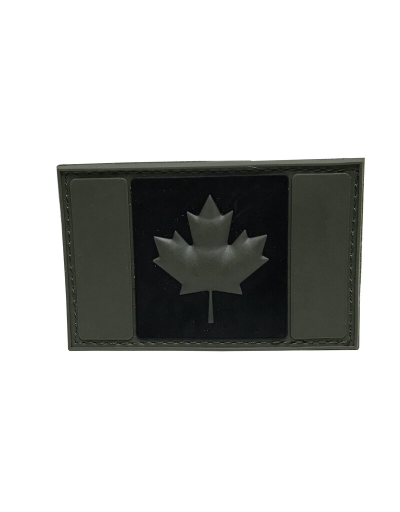 MILCOT MILITARY Morale Patch Canada Rubber Velcro Olive Black