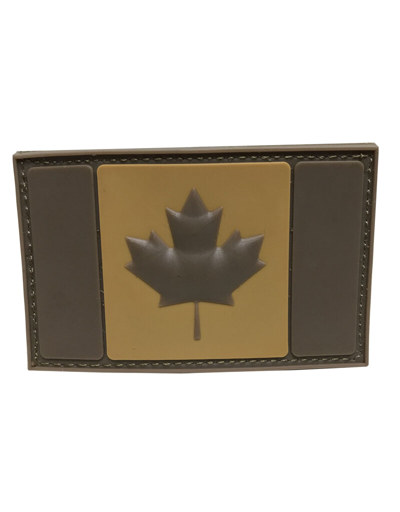MILCOT MILITARY Canadian Patch morale Rubber Velcro Coyote Tan
