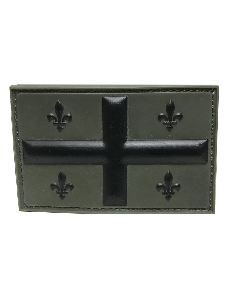 MILCOT MILITARY Patch Quebec Rubber Velcro Olive Black