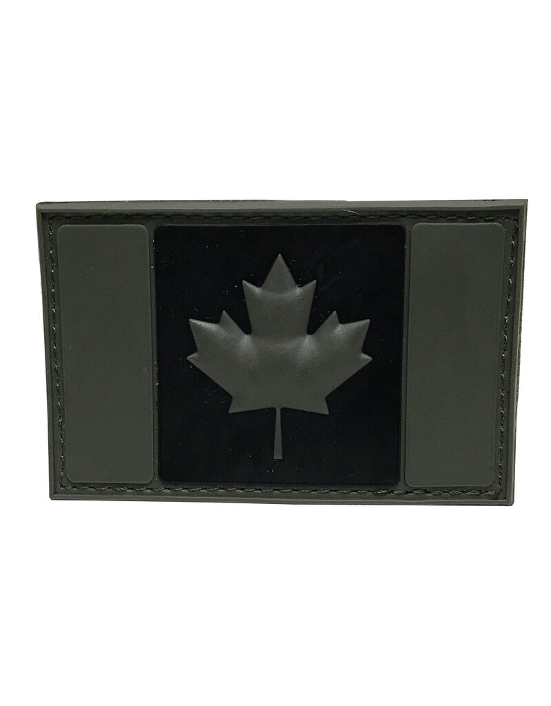 MILCOT MILITARY Patch Écussons Canada Rubber Velcro Olive Noir