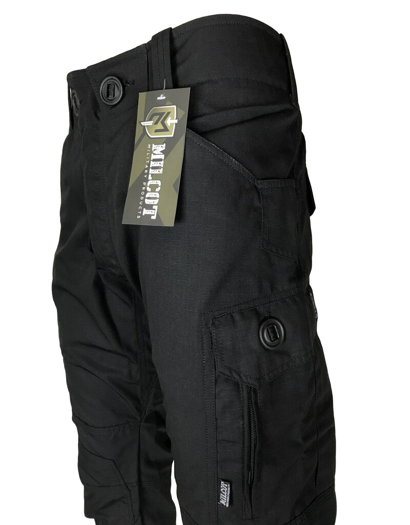 Rip-Stop Tactical Commando Pants Black MILCOT - Army Supply Store Military