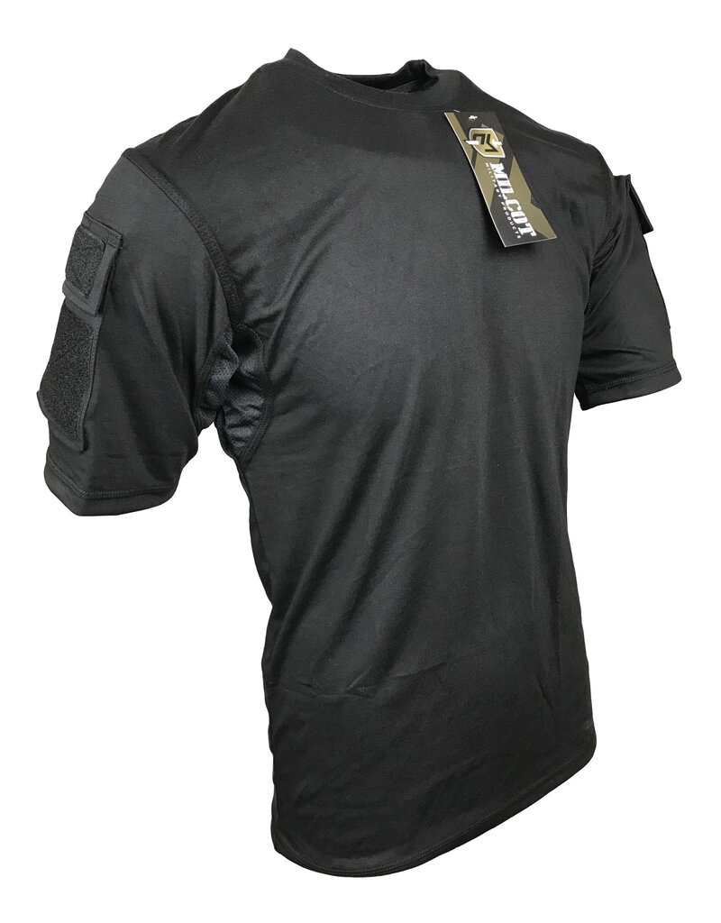 MILCOT MILITARY Chandail T-Shirts Tactical Militaire Noir MILCOT