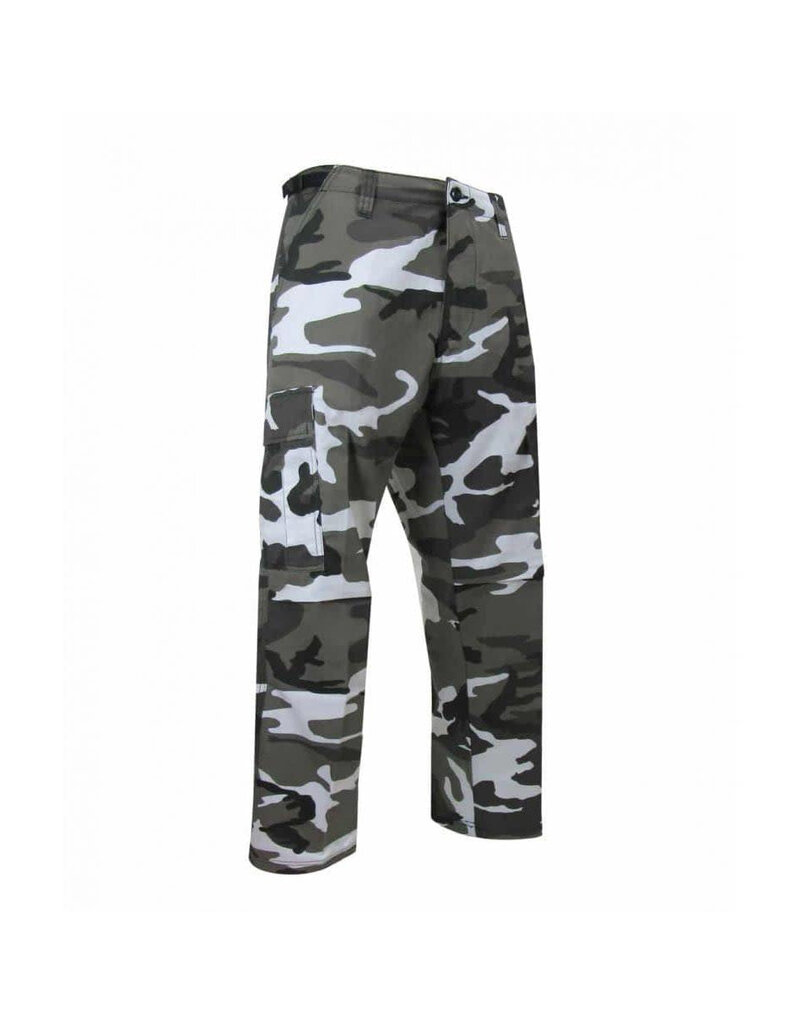 Relaxed Fit Zipper Fly BDU Pants - City Camo