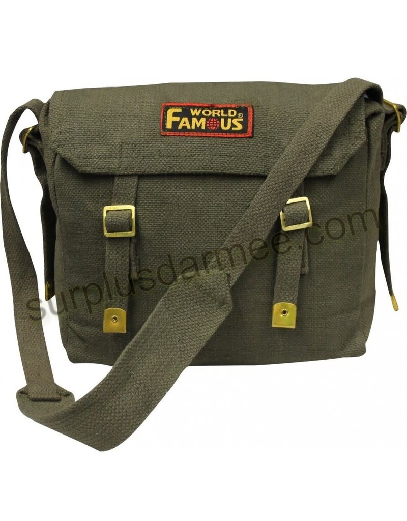 WORLD FAMOUS 100% Cotton Canvas World Famous Shoulder Bag