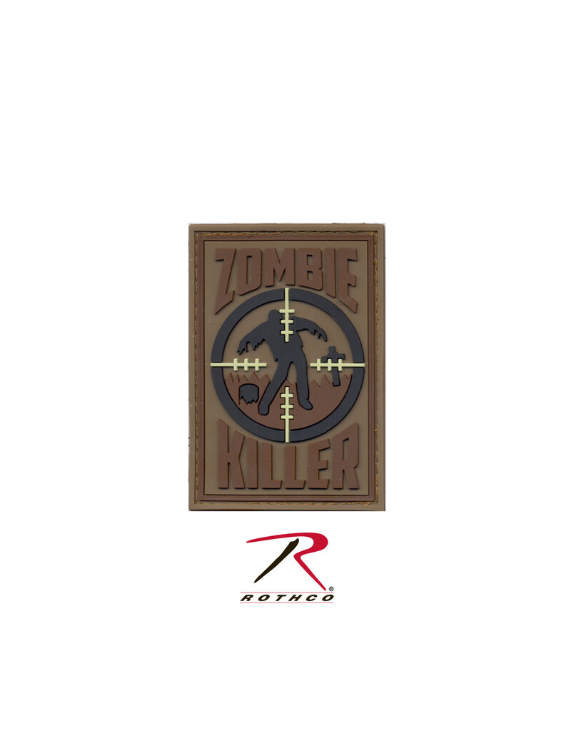 ROTHCO Patch Velcro PVC Zombie Killer Brun