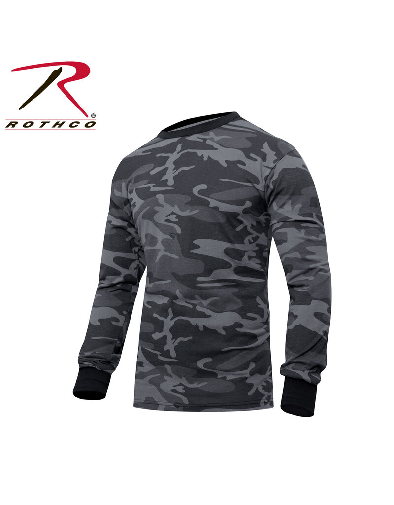 ROTHCO Chandail Manche Longue Camouflage Noir