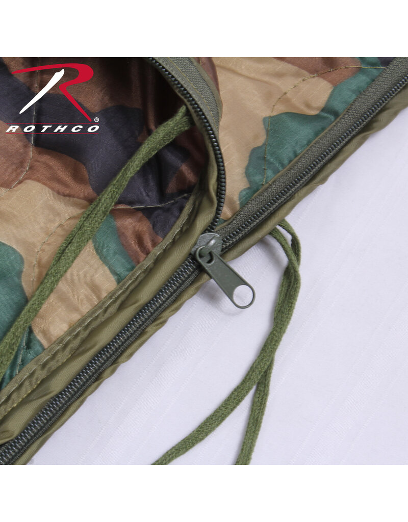 ROTHCO Blanket Envelope Closure Poncho Liner Woodland