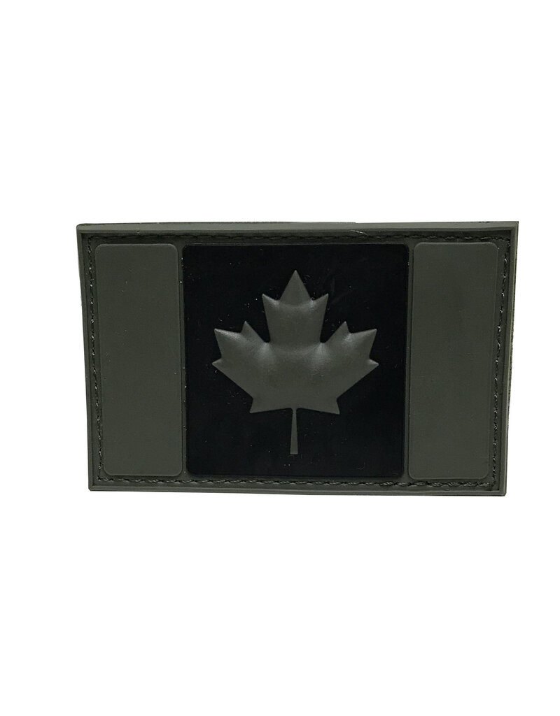 MILCOT MILITARY Morale Patch Canada Rubber Velcro Olive Black