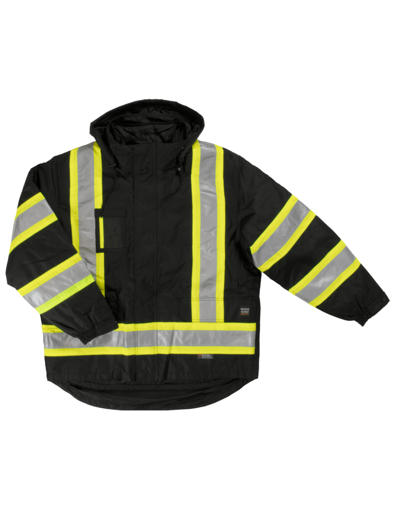 TOUGH-DUCK Manteau D'Hiver de Travail Fluo Réflectif 5 dans 1 Tough Duck