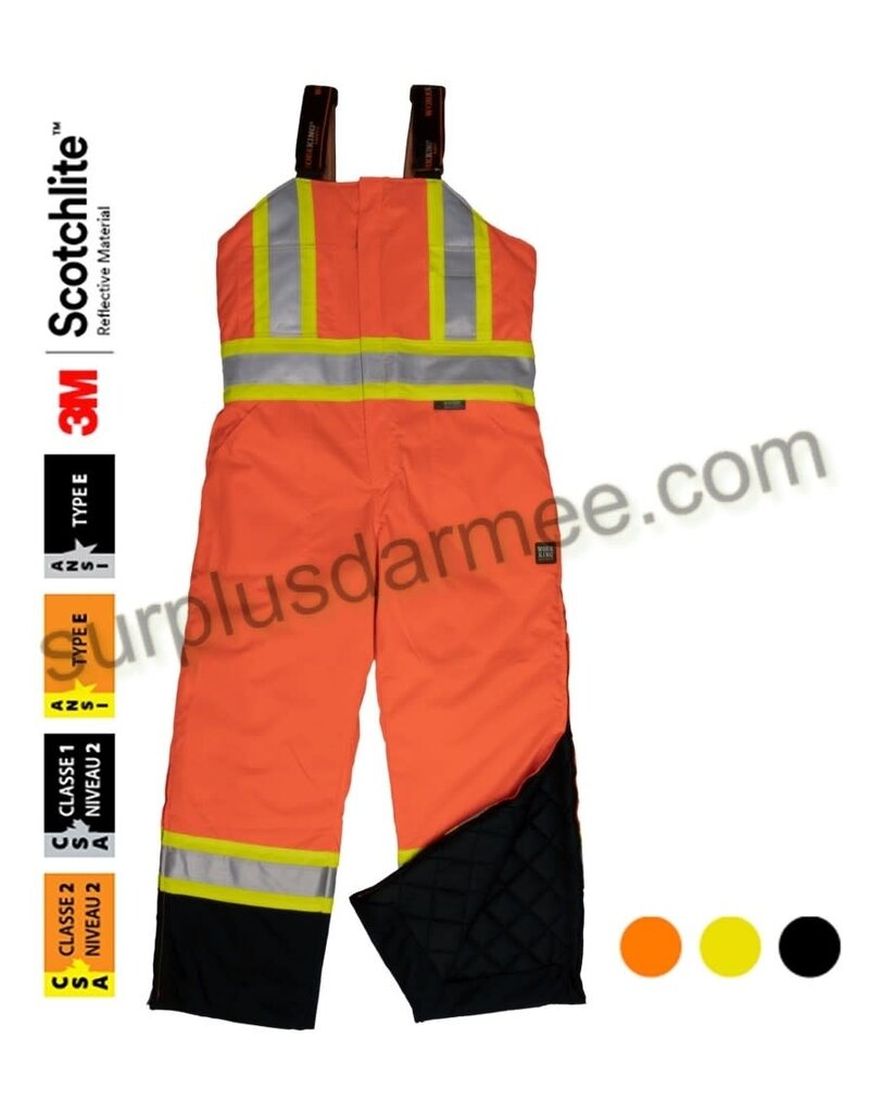 TOUGH-DUCK Salopette Travail Isolée Réflectif 3M Haute Visibilité Tough Duck