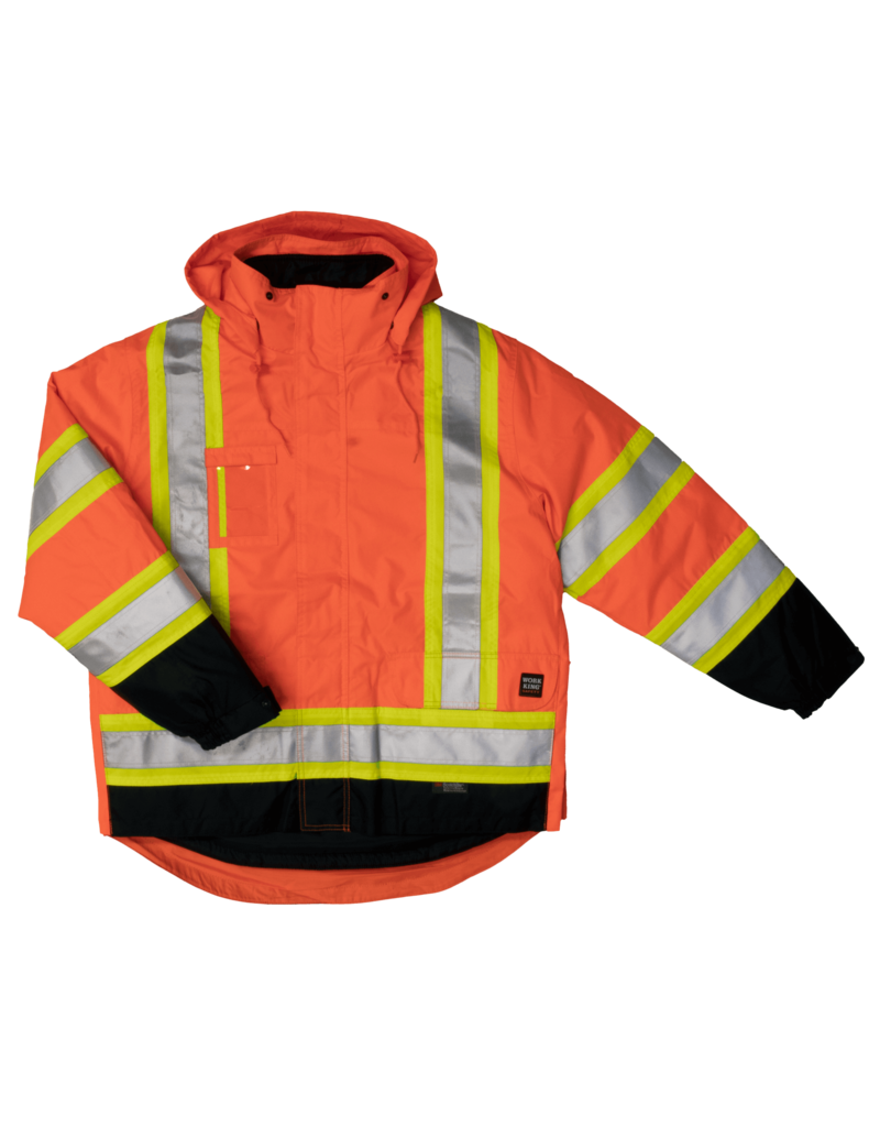 TOUGH-DUCK Manteau D'Hiver de Travail Fluo Réflectif 5 dans 1 Tough Duck