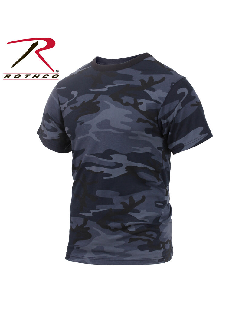 ROTHCO T-shirt Chandail Camo Bleu De Nuit Rothco