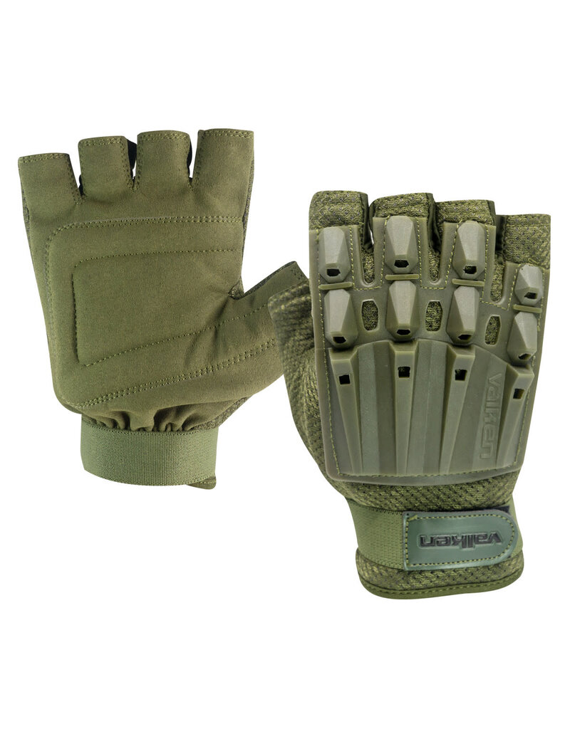 VALKEN Gants Demi-Doigt Coupé Olive Valken Paintball Airsoft