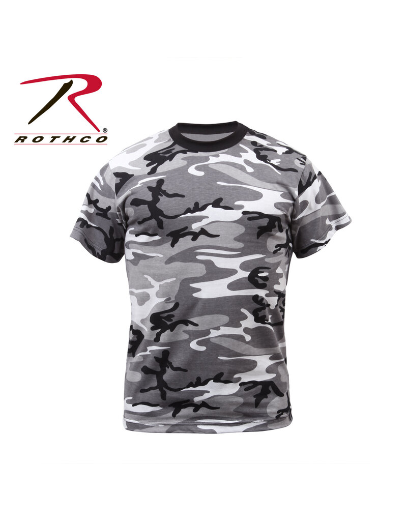 ROTHCO Chandail T-Shirt Camo Noir Gris Blanc Urbain Rothco