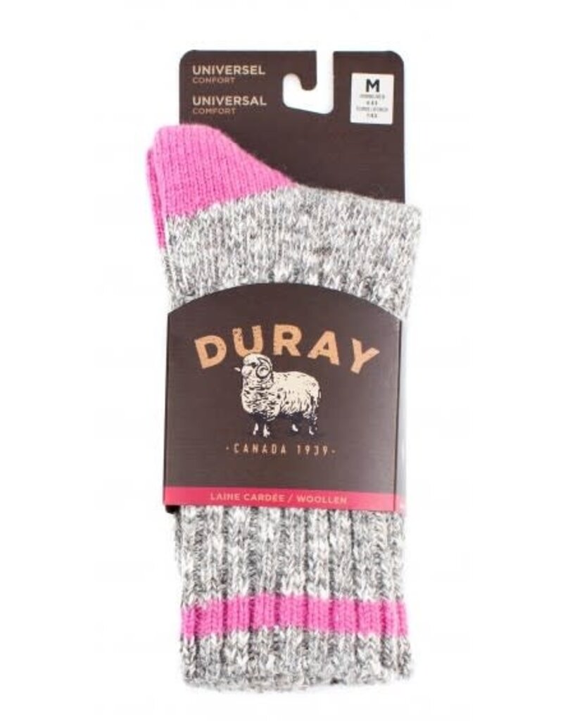 DURAY Bas de Laine 20% Coton 40% Bleu Rose DURAY