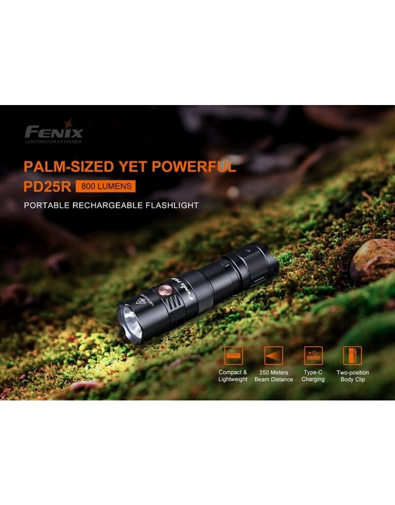 FENIX Flashlight Tactical 550 Lumens PD25 Fenix