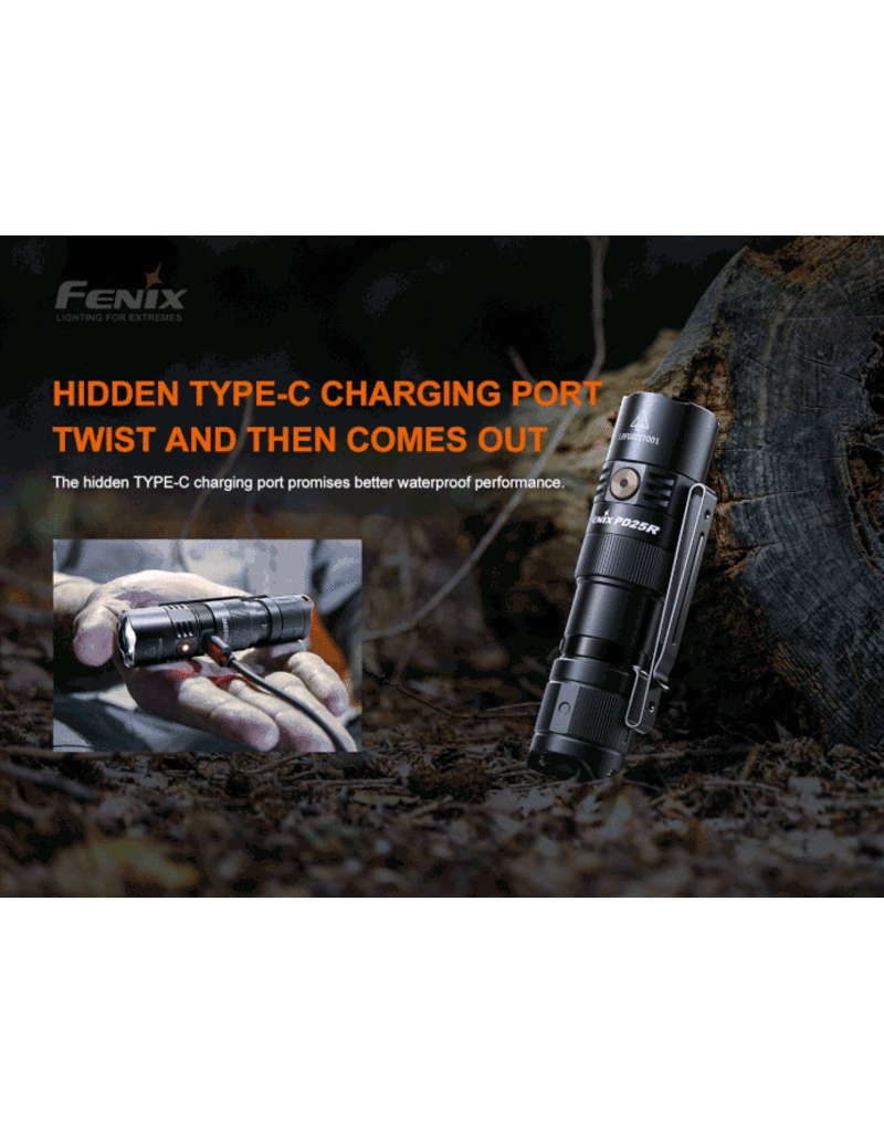 FENIX Flashlight Tactical 550 Lumens PD25 Fenix