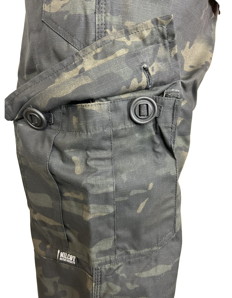 MILCOT MILITARY PANTALON CAMO NOIR TACTICAL  MILCOT