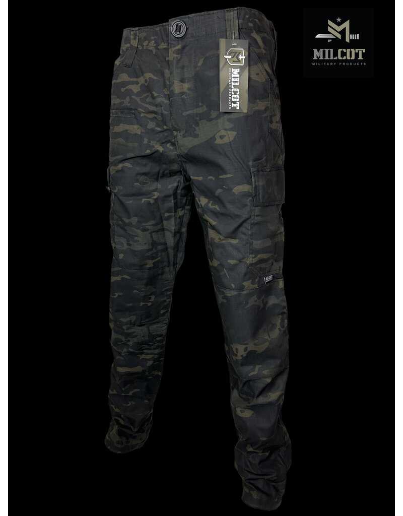 MILCOT MILITARY PANTALON CAMO NOIR TACTICAL  MILCOT
