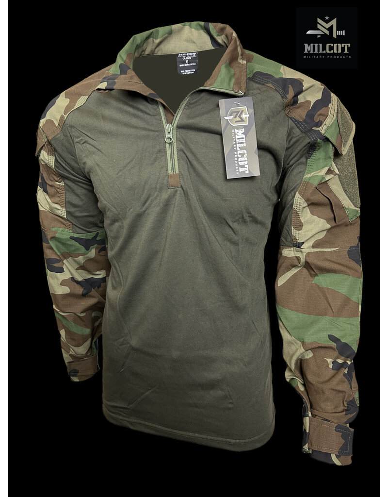 MILCOT MILITARY Chandail Tactical Camo Woodland Milcot Military