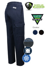 GATTS Pantalon D'hiver Cargo Doublé Extensible Polar de travail Gatts
