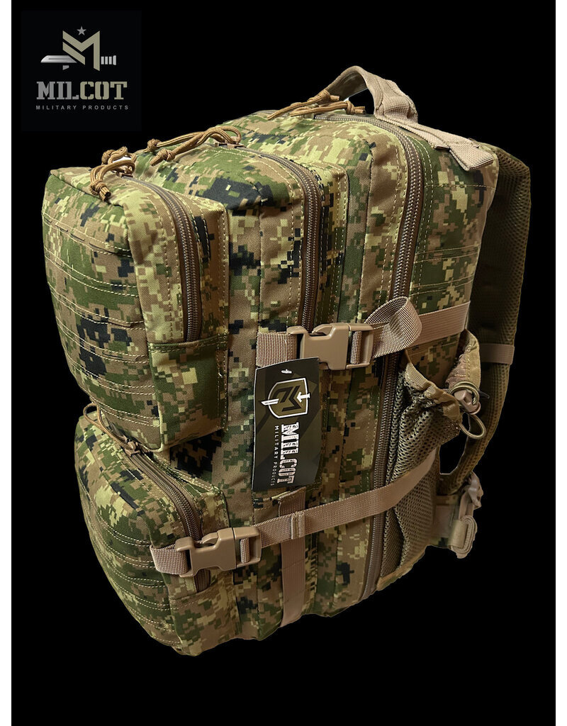 MILCOT MILITARY BACKPACK ASSAULT PACK 35L CAMO DIGI-TAN MILCOT