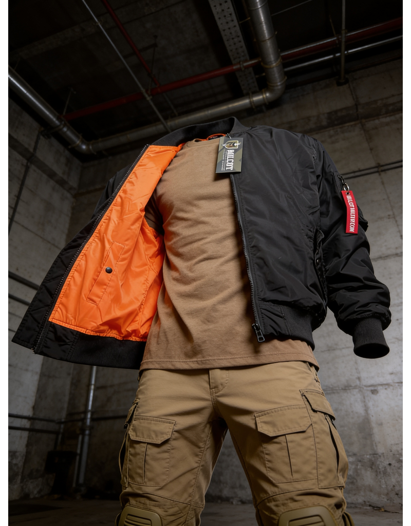 MILCOT MILITARY Milcot Military Aviation Bomber Coat