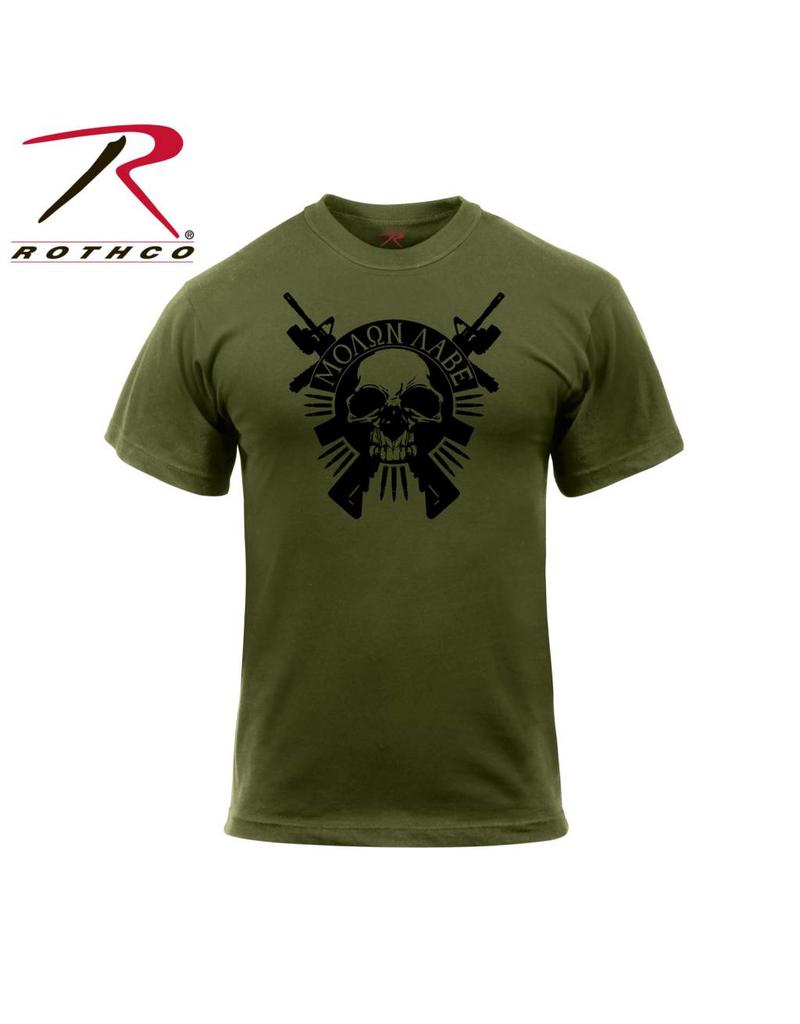 ROTHCO Chandail T-Shirt Rothco Molon Labe Skull