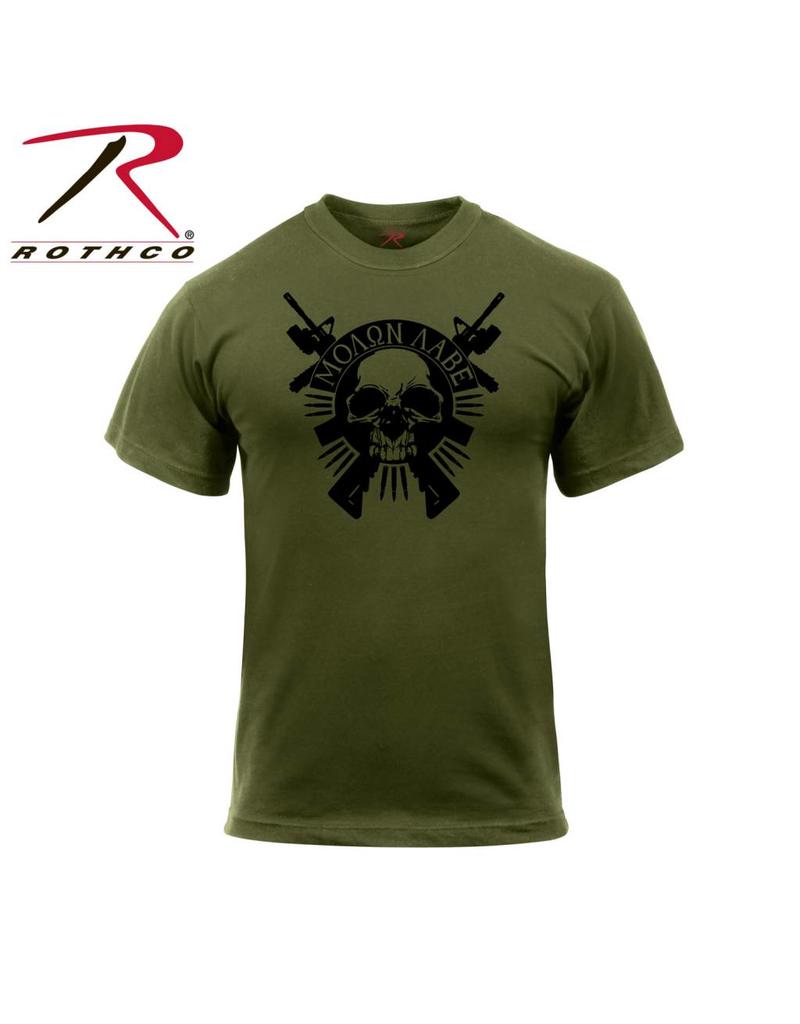 ROTHCO T-Shirt Rothco Molon Labe Skull