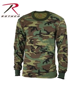 ROTHCO Rothco Long Sleeve Camo T-Shirt Woodland